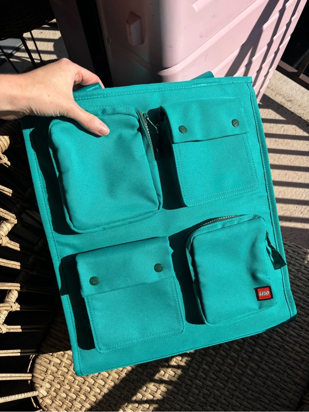 Lego teal organizer